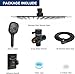 NearMoon Shower Head with Hose, High Pressure Stainless Steel Rain Shower and 3 Settings Handheld Spray Combo with Push Button Flow Control (8 Inch, Matte Black)