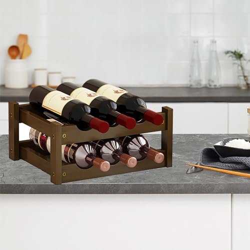 Soporte para 10 Botellas Rústico 2 Niveles para Cocina miniatura 4