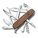 Price comparison product image Victorinox Huntsman Swiss Army Pocket Knife, Medium, Multi Tool, 13 Functions, Blade, Bottle Opener, Wood, 91mm