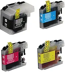 Kit 4 Cartuchos Tinta LC505 LC509 LC525 LC529 LC535 LC539 LC545 LC549 Compatível Dcp-j100 Dcp-j105