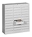 Tennsco 2085 Steel Letter Size Thirty Drawer Cabinet, 31" Width x 33" Height x 11-1/2" Depth, Black