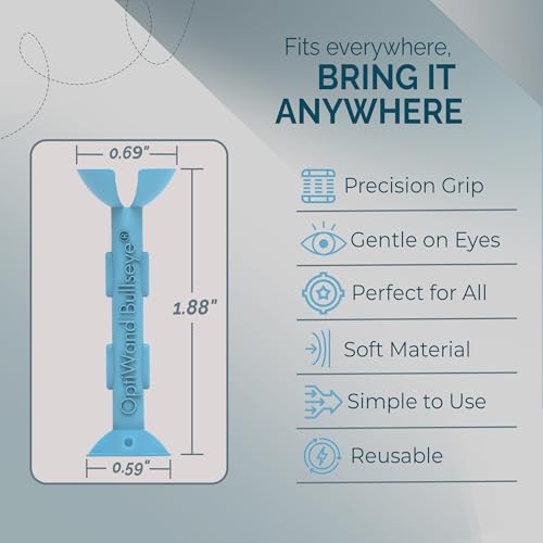 OptiWand Trial Pack Portable Soft Contact Lens Insertion & Removal Tools - Silicone Rubber Eye Lens Inserter & Remover Device with Pincher End & Finger Grips - Safe & Easy to Use
