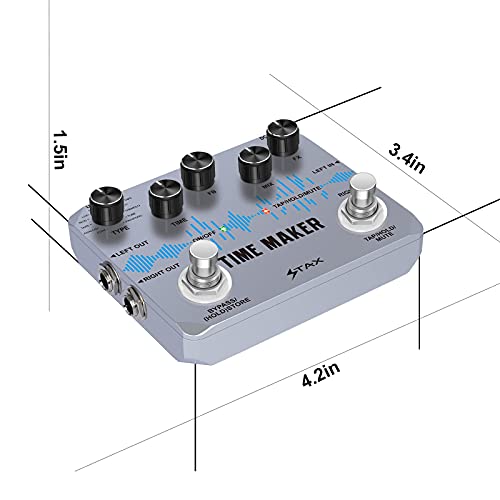 Stax Time Maker Guitar Delay Pedal 11 Types Of Ultimate Delay Pedals Bass Guitar Effect Pedal With Tap Tempo True Bypass #TOP1