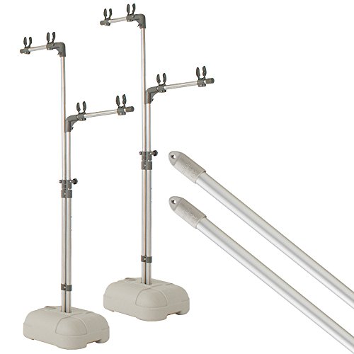 積水 ステンレスものほしブロー台付 BD-50S【アルミ物干し竿(2.7〜3.8m)2本セット】