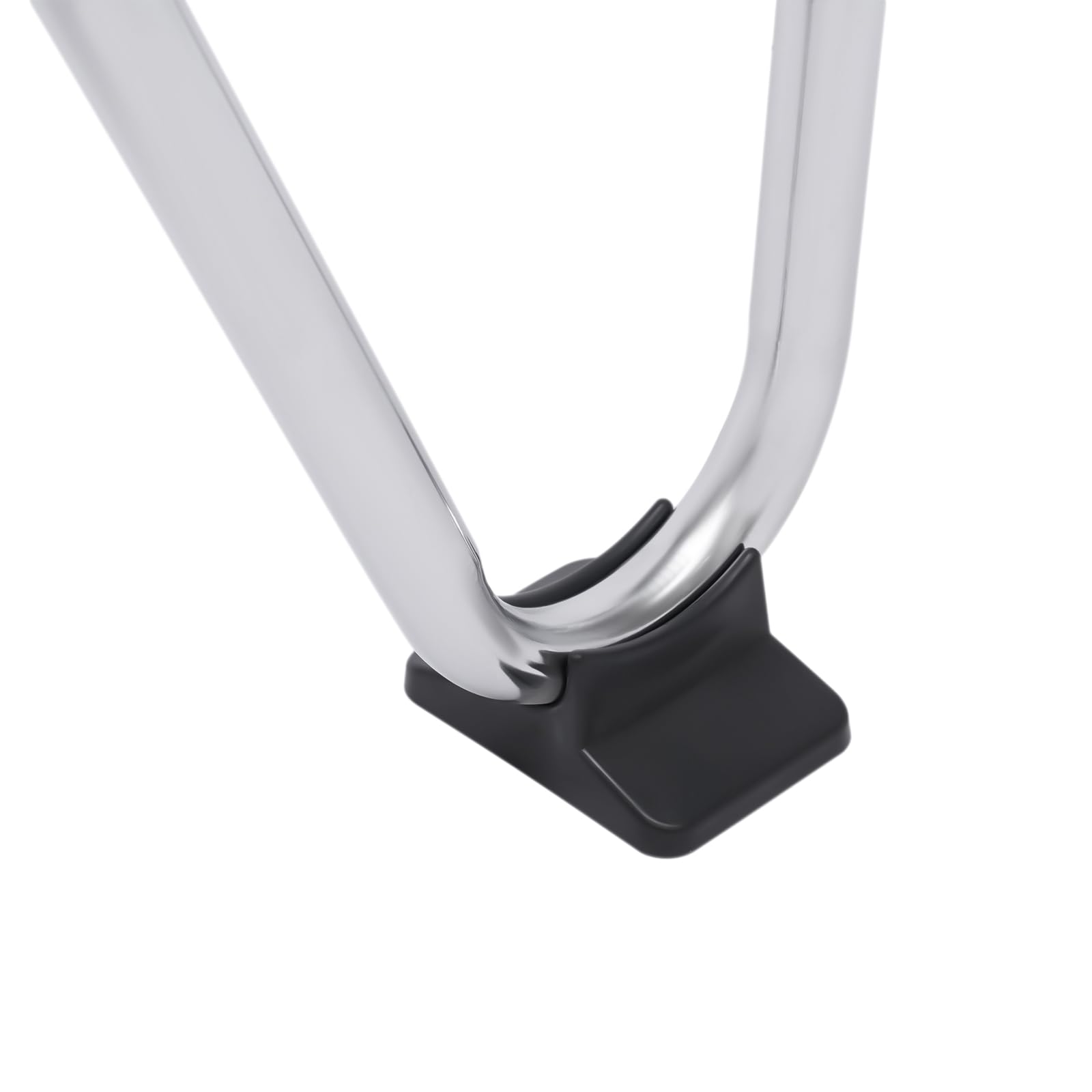 Reposapiés para pedicura, taburete ajustable, con reposapiés y almohadilla de PVC, taburete profesional para el cuidado de los pies para terapeutas y técnicas de uñas en negro