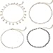 Blinkingstare Gold Star Pearl Choker Necklace -4 Pieces Set Pendant Handmade Necklace For Women Girls