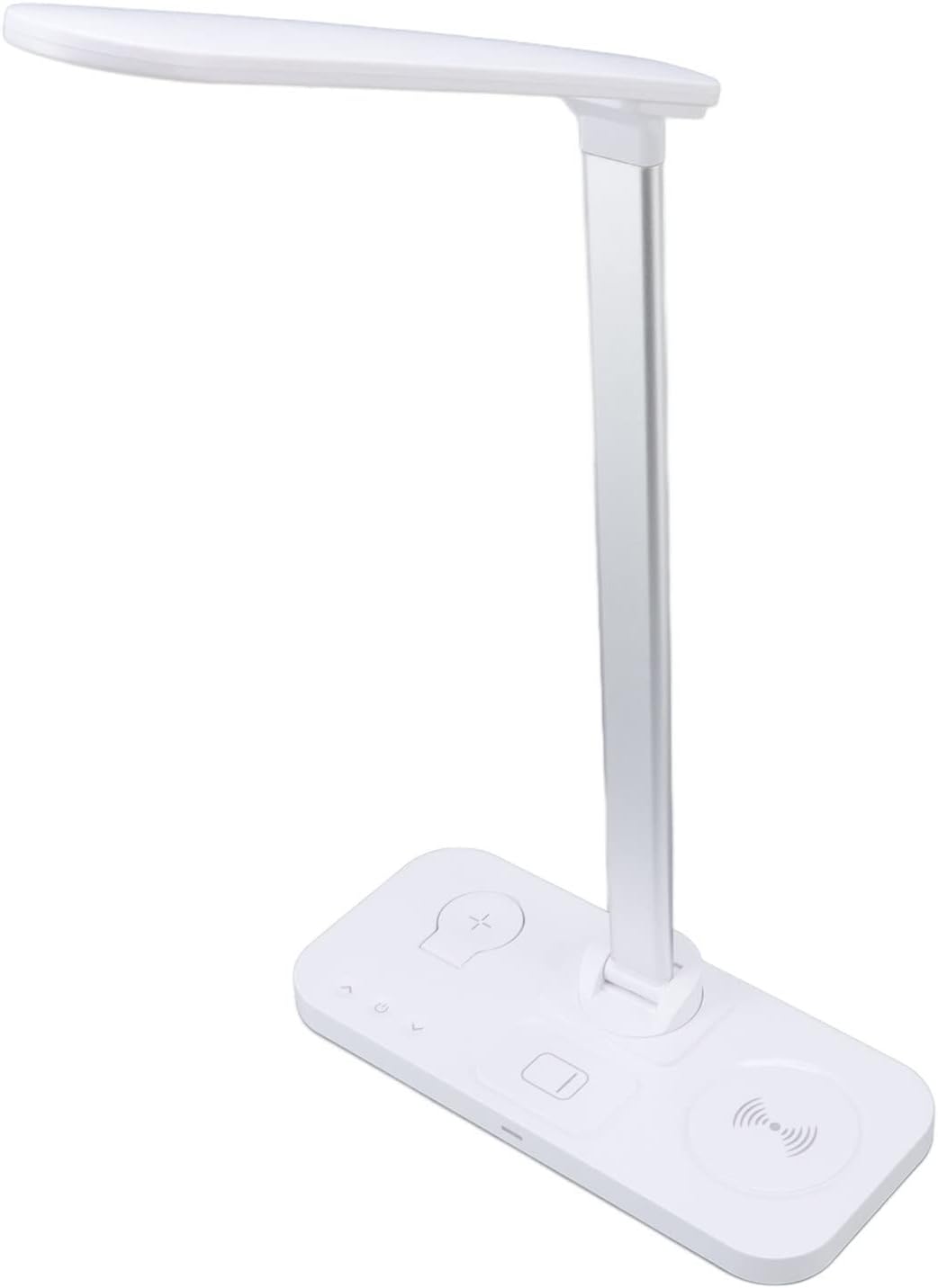 Estink Wireless Charging Lamp ABS Aluminum Alloy Desk Lamp with 15W Fast Charger 5W Reading Light Stepless Dimming 3 Color Temperatures for Office Study Bedside