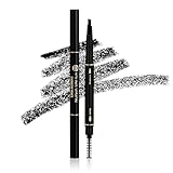 Augenbrauenstift, Augenbrauenstift, einziehbarer Definierstift, Augenbrauenstift, Augenbrauenstylisten-Form und Füllung, Augenbrauenstift, professionelles Augen-Make-up (01 Schwarz)