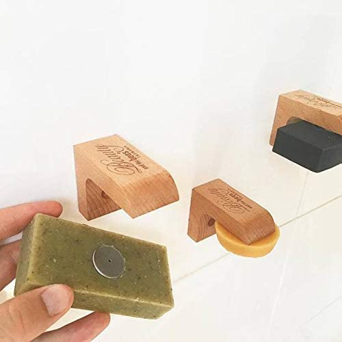 Beauty And The Bees Air Dry Magnetic Soap Holder In-Shower Storage For Soaps Bars - No More Soggy Soaps - Wooden Soap Dish Dispenser Bath Kitchen & Shower #TOP7
