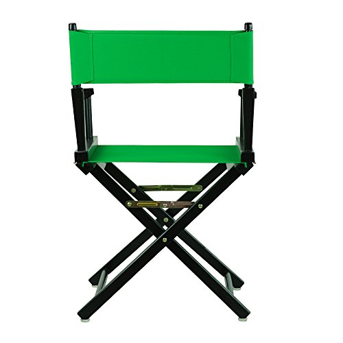 Casual Home Director's Chair ,Black Frame/Green Canvas,18" - Classic Height #TOP1