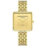 Afcrho メンズウォッチ スクエアウォッチ メンズ ファッション ミニマリスト クォーツ ビジネス カジュアル アナログ, Ab。 レディース、ゴールド、ゴールド。