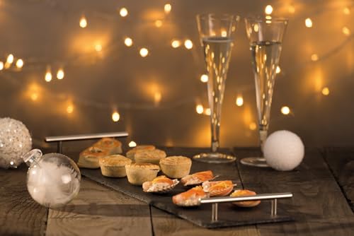 Artesà Tableware, Slate Serving Platter with Brushed Metal Handles, 60 x 15cm, with Gift Box - Image 5