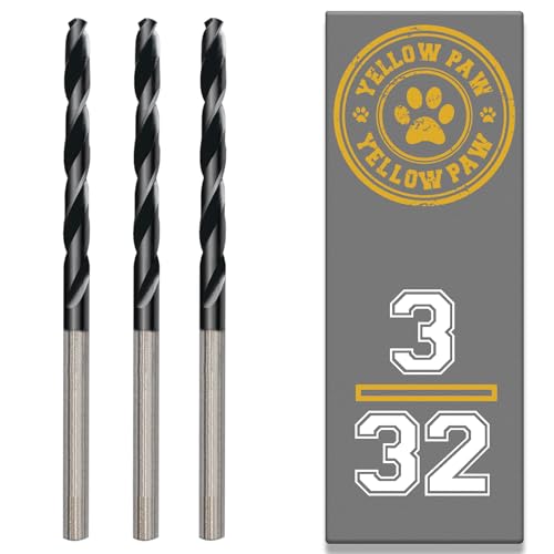 3/32 Inch Drill Bit (3 Pack) Industrial Grade M35 Cobalt Titanium Aluminum Nitrite - 3/32 Diameter & Total Length of 2-1/4 with Working Length of 1-1/4 Easily Drill Into Metal Steel & Aluminum