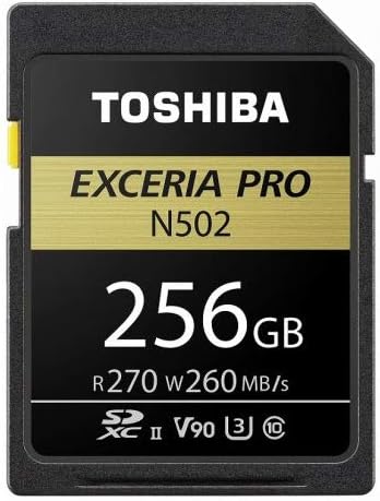 TOSHIBA EXCERIA PRO N502 256GB SD Memory Card SDXC UHS-II Class 10 U3 8K V90 Video Class Compatible THN-N502G2560A6