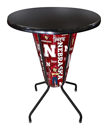 Holland Bar Stool Co. Outdoor/Indoor LED Lighted Nebraska Pub Table