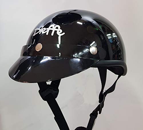 Dieffe - Casco con escobilla de uso deportivo, color negro brillante, no homologado, talla L