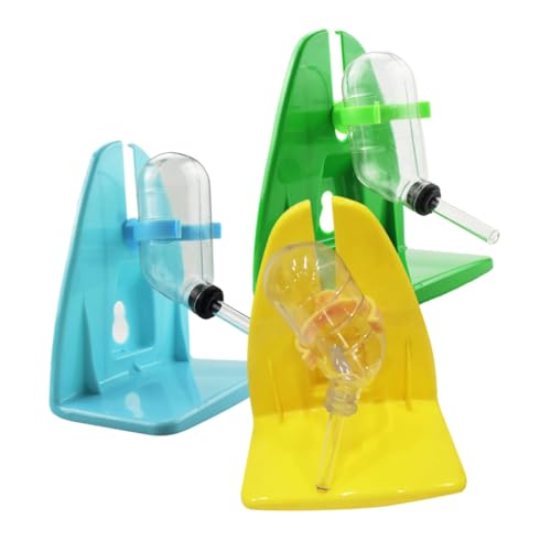 ibasenice 2Sets Hamster Water Bottle with Bracket Drinking Dispenser for Small Animals Durable Pet Water Dispenser for Cages Random Color Options