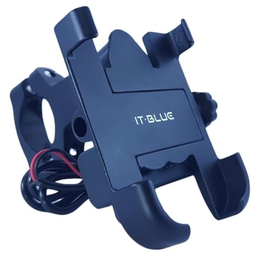 Suporte Celular Moto Bike Alumínio Guidão Com Carregador (Preto)