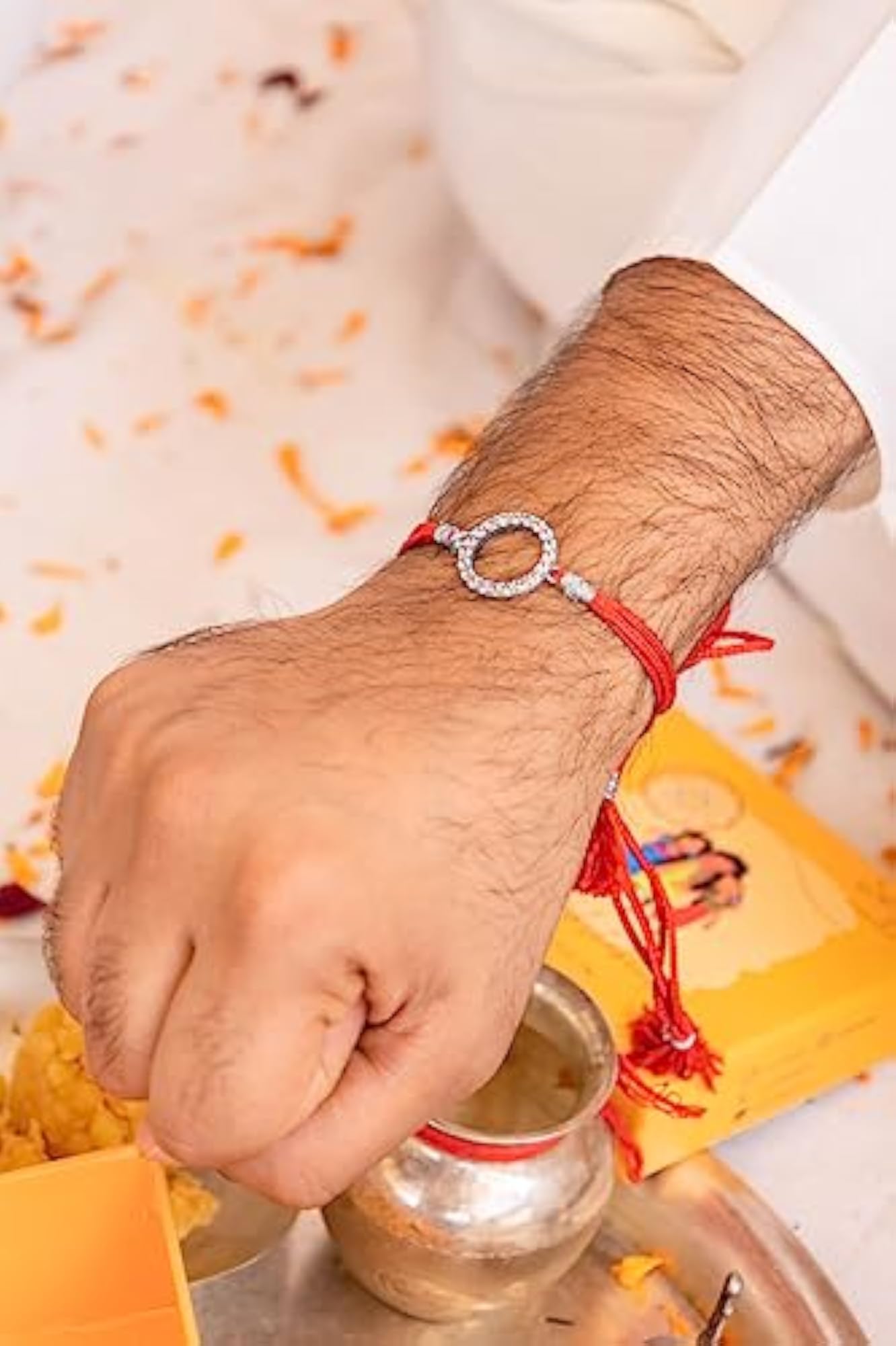 925 Solid Sterling Silver Rakhi, Adya Fine Infinity Band Rakhi