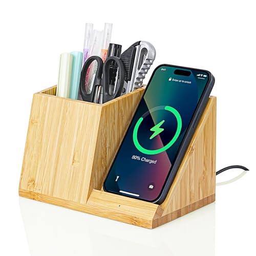 Desk Organizer with Wireless Charger (Tech Accessory)