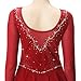 OFKNKGDT Classic Figure Skating Dresses Shiny Ice Dance Skating Performance Costume Elegant Rhythmic Gymnastics Leotards,Red,M