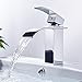Produktbild CECIPA Wasserhahn Bad,Wasserfall Wasserhahn Badezimmer Einhandmischer Waschtischarmaturen Messing Mischbatterie Verchromt Badarmatur Waschbecken,Moderner Stil