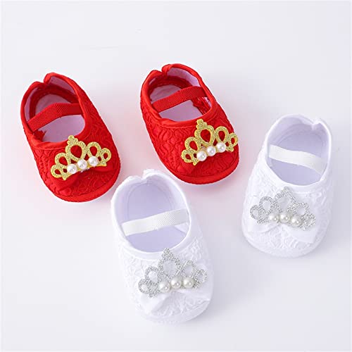 Baby Shoes with Hair Band Fashion Soft Soled Toddler Shoes Versatile Dress Flower Toddler Dress Shoes Girls Size 83