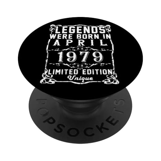 Cumpleaños Abril 1979 Edición Limitada Regalo April PopSockets PopGrip Intercambiable