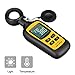 Light Meter Digital Illuminance Meter Handheld Ambient Temperature Measurer, Range up to 200,000 Lux, Luxmeter with 4 Digit Color LCD Screen