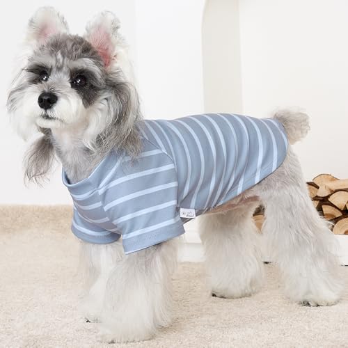 Image of XPUDAC 4 Pack Dog Sweaters Comfy Dog Clothes with Sleeves Puppy Shirts Pullover Pet Sweatshirt for Small Medium Large Dogs Boy Girl Doggy Outfits Cat Apparel, Blue, XS