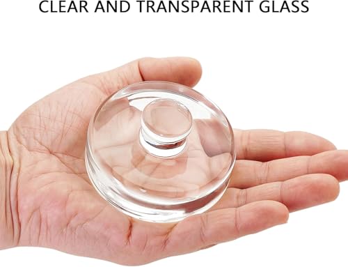 Image of Fermentation Weight, Glass Fermentation Weight, Fermentation Jar Glass Weights with Easy Grip Handles, for Homemade Pickles, Kimchi, Sauerkraut