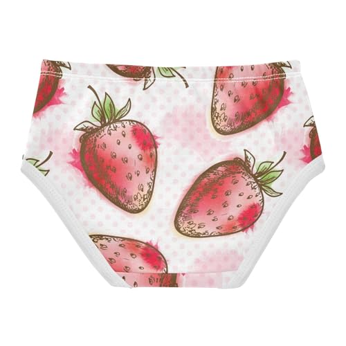 Wusikd Strawberry Girls' Underwear Cotton Lovely Girls Briefs Soft Toddler Underwear 5T2