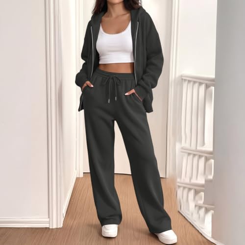 Sweat Suit Women Hooded Sweatshirts Jogger Pants Athletic Tracksuits - image 5