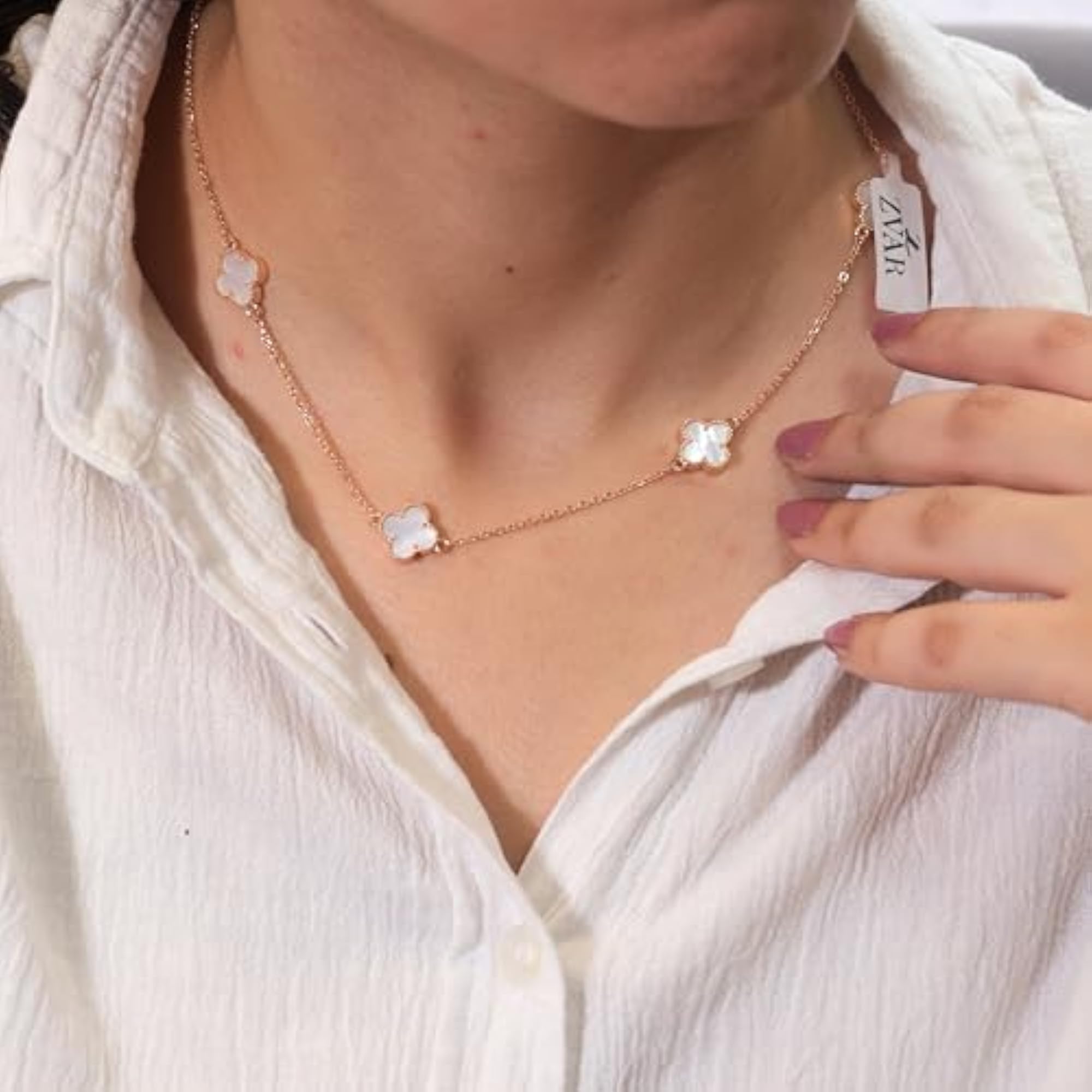 Women's 925 Sterling Silver Clover Pendant Necklace