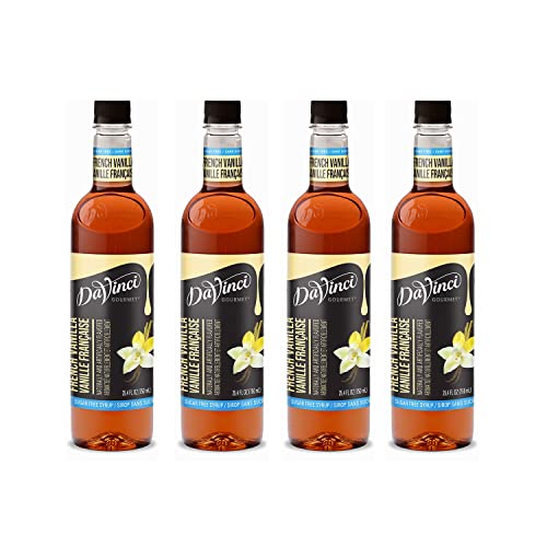 DaVinci Gourmet Sugar-Free French Vanilla Syrup, 25.4 Ounce (Pack of 4)