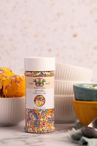 Pastel Rainbow Sprinkles – Dye-Free, Allergen-Free, Plant-Based Colors, 6 oz Jar – India Tree Nature’s Colors - Thumbnail 3
