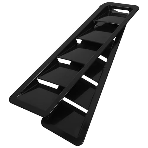 Ventilaciones de capó Happyyami en ABS negro para decoración y modificación exterior de coche