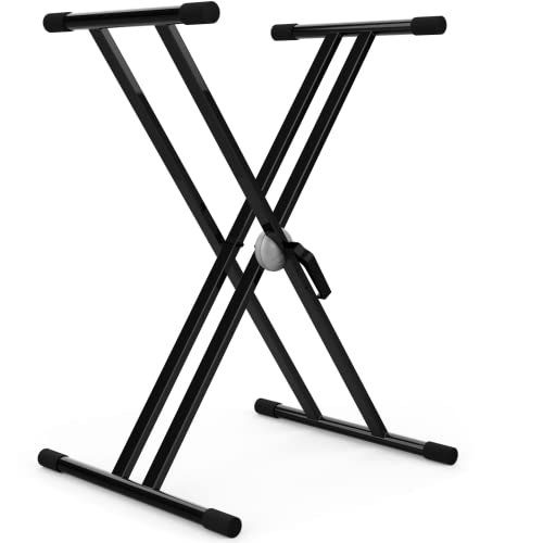 Audibax Onyx 130 – Support de Clavier Articulé Double – Support pour Clavier Musical Électronique & CASCHA Banc de Clavier réglable en Hauteur I Tabouret de Piano Pliable I Banc de Piano rembourré - Les Beatles, Paul McCartney, John Lennon, RIngo Starr, George Harrison Audibax Onyx 130 - Support de Clavier Articulé Double - Support pour Clavier Musical Électronique & CASCHA Banc de Clavier réglable en Hauteur I Tabouret de Piano Pliable I Banc de Piano rembourré – Image 4