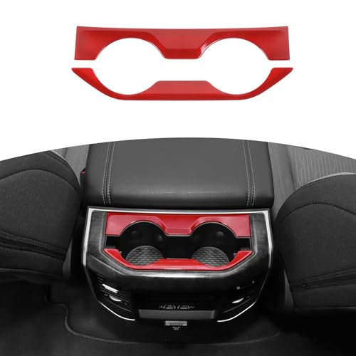 Garniture rouge RT-TCZ en ABS pour porte-gobelet arrière Dodge RAM 2018-2021