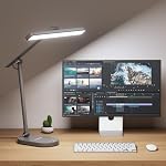 Honeywell Desk Lamp for Home Office, H4 Sunturalux™ Eye-Caring LED Desk Light, 700LM Dimmable Desk Lamp with Timer, Adjustable Reading Light, Touch Auto Dimming Table Lamp for Study, Bedroom