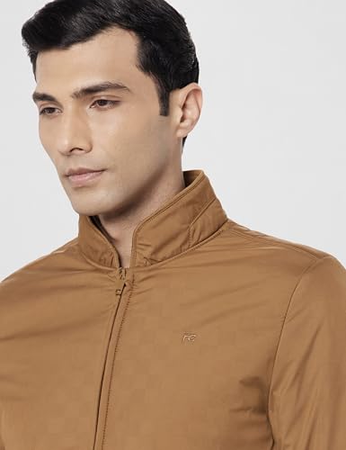 Image of Qube By Fort Collins Men's Regular Fit Lightweight Winter Jacket - Textured Fabric, Warm & Stylish Outerwear