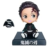 ITUBLE Bobbleheads Anime Tanjiro Action Figures Bobblehead Car Dashboard Decorations Accessories Int
