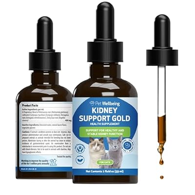 Pet Wellbeing Kidney Support Gold for Cats - Kidney Care & Hydration, 2 oz