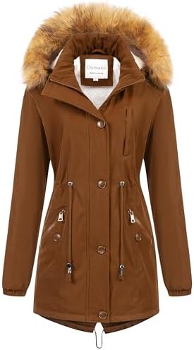 Chrisuno Women's Mid-Length Military Parka Winter Outerwear Insul...