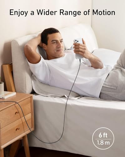 Anker Powerline+ II Lightning Cable (6ft), MFi Certified for Flawless Compatbility with iPhone X / 8/8 Plus / 7/7 Plus / 6/6 Plus / 5 / 5S and More(Black)