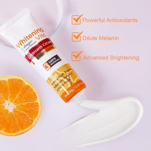 Paminify Underarm Skin Whitening Cream,Moisturizing Lighten Cream For Intimate Areas And Bleaching,Vitamin C Dark Spot Remover Corrector For Neck thumb #5