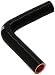 HPS HTSEC90-100-BLK Silicone High Temperature 4-ply Reinforced 90 degree Elbow Coupler Hose, 100 PSI Maximum Pressure, 4" Leg Length on each side, 1" ID, Black