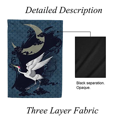 Kuizee Garden Flag 12X18 Inch Abstract Art Zen Style Japanese Cranes Welcome Decorative Yard Flag Outdoor Double Sided Vertical Seasonal Festivals Polyester Banner Outside #TOP2