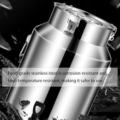 Durable Stainless Steel Milk Bucket with Tap & Sealed Lid - Versatile Wine Pail & Transport Container for Milk, Wine, Liquids & Solids - Essential Kitchen Storage Solution 18L
