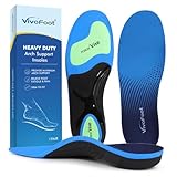 VivoFoot Plantar Fasciitis Orthotic Arch Support Insoles - Foot Pain & Flat Feet Fatigue Relief, Breathable Shock-Absorbing Support Inserts for Walking, Work, Running & Everyday Shoes (M:27.5cm)